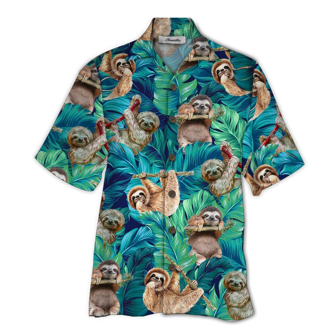 Sloth Blue High Quality Unisex Hawaii Shirt For Men And Women Ha14916