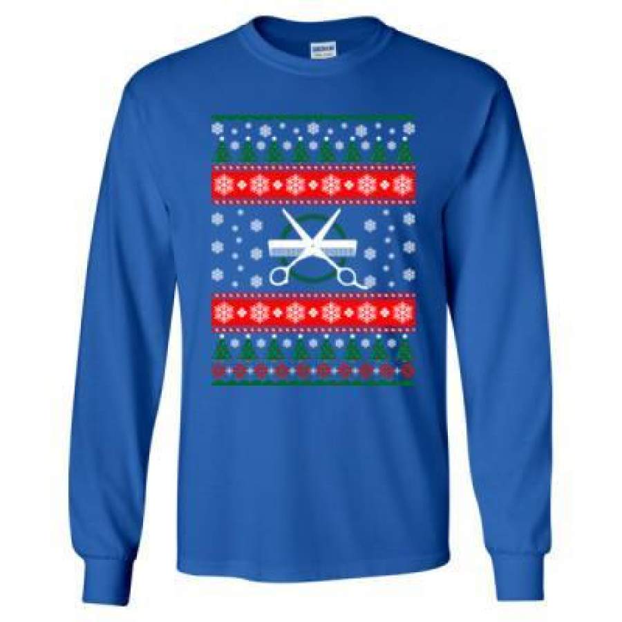 AGR Barber Ugly Christmas Sweater – Long Sleeve T-Shirt