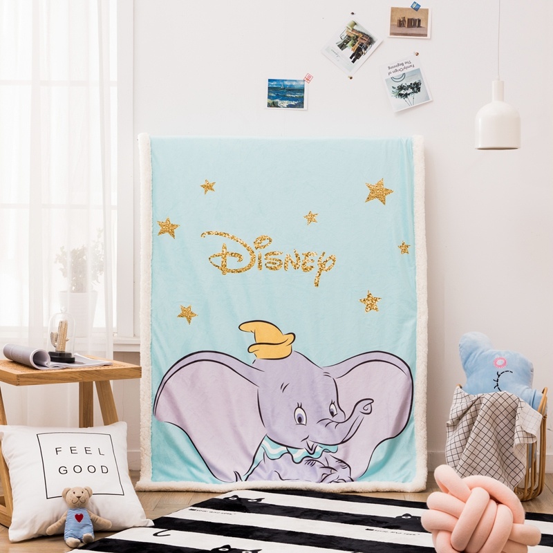 Throws Cashmere Blanket Disney For Dumbo Baby Kids Throws Blanket Covers Flatsheet Bed Sheets Kids Gifts alx