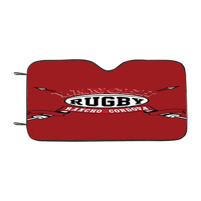 Lancer Rugby Logo Red Auto Sun Shade