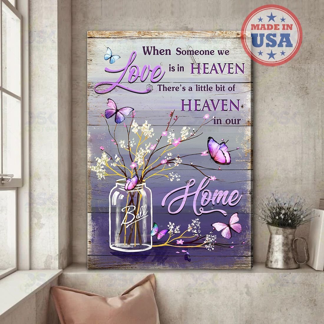 Butterfly – Canvas Wall Art Home Decor Heaven  In Our Home [Id1-P]