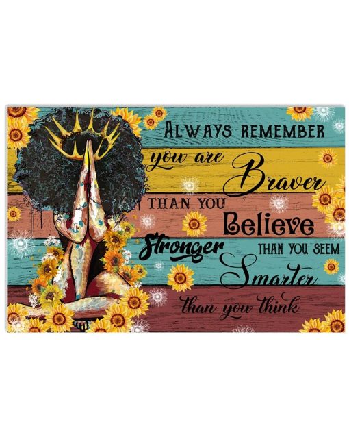 Yoga – Always Remember Black Girl Poster