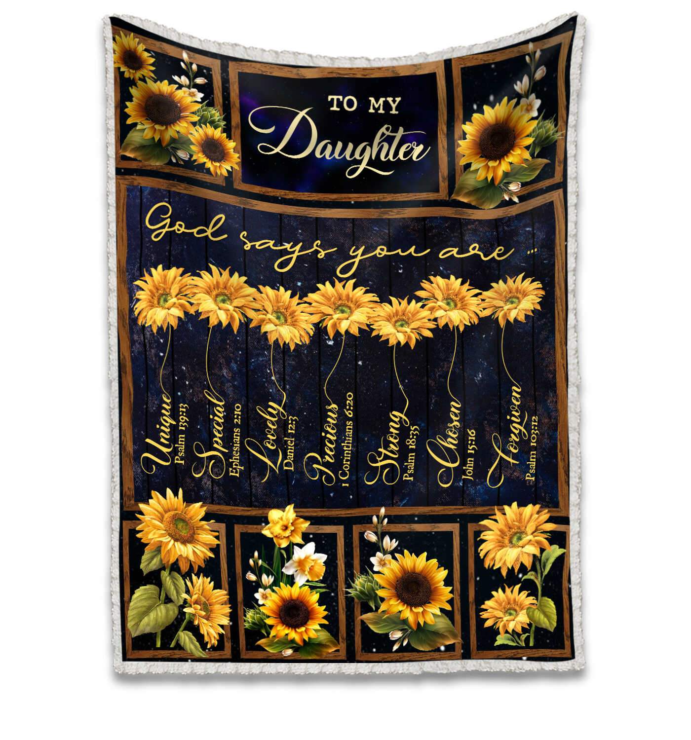 To My Daughter Blanket Gift For Daughter God Says You Are