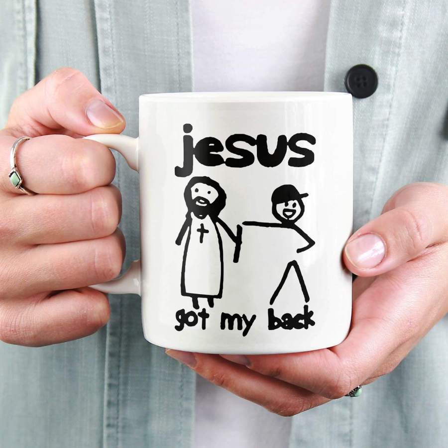 Jesus got my back coffee mug