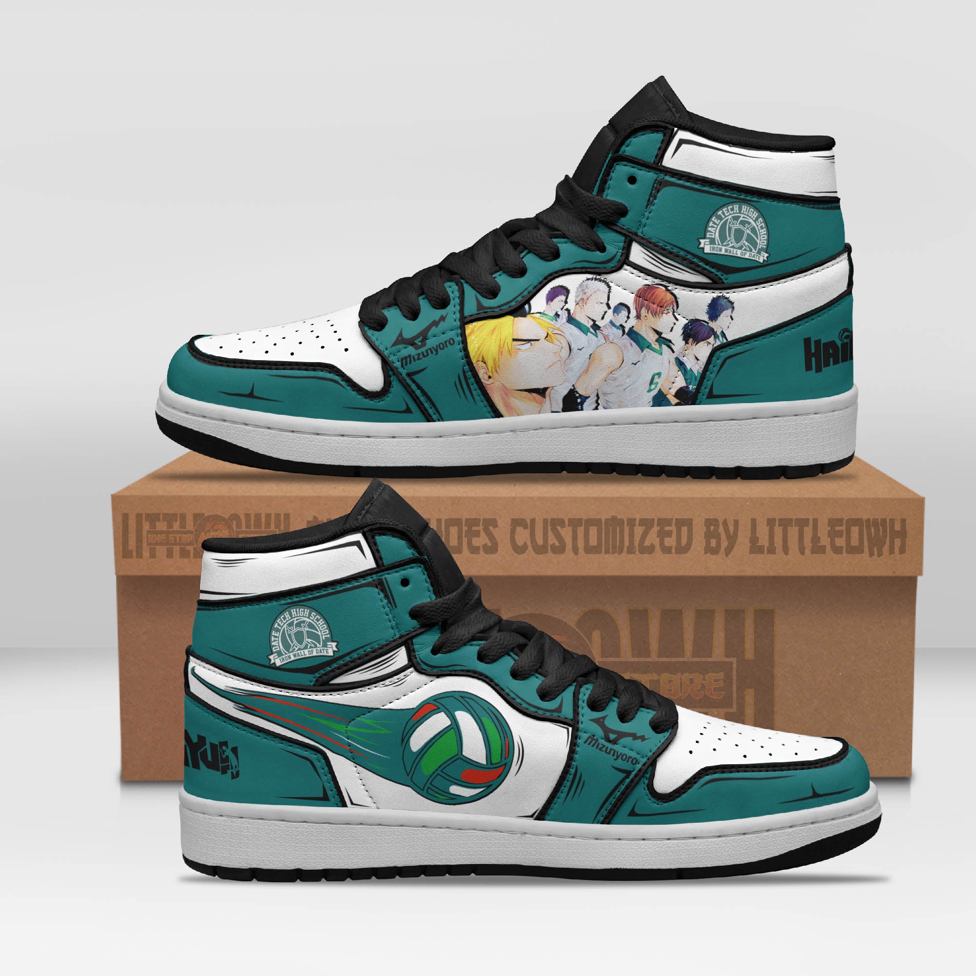 Date Tech High Libero Shoes Custom Haikyuu Anime Jd Sneakers