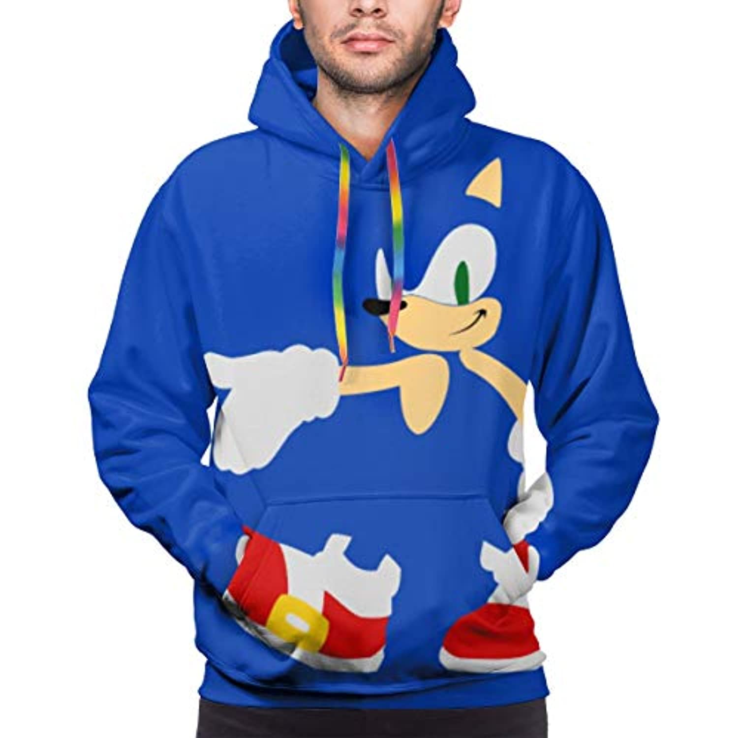 Cartoon Games Sonic Hoodie – Sonic the Hedgehog Blue 3D Print Pullover Hooded Sweatshirt