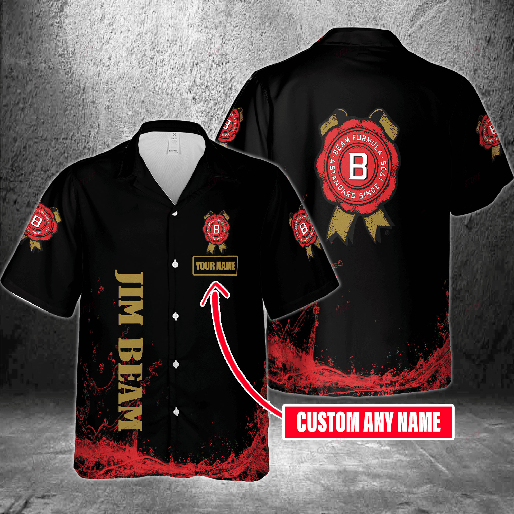 Jim Beam Custom Name Hawaiian Shirt 3Hs-B7H0
