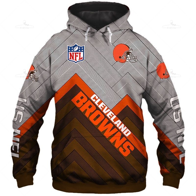 Cleveland Browns Hoodie 3D  Long Sweatshirt Pullover Size S-5Xl