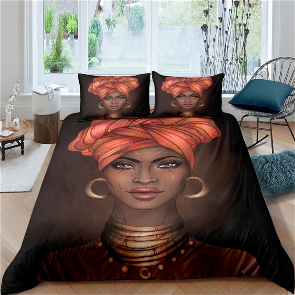 3D African Duvet Cover Bedding Set Bedroom Set Cover With Pillowcase Bedding Set King