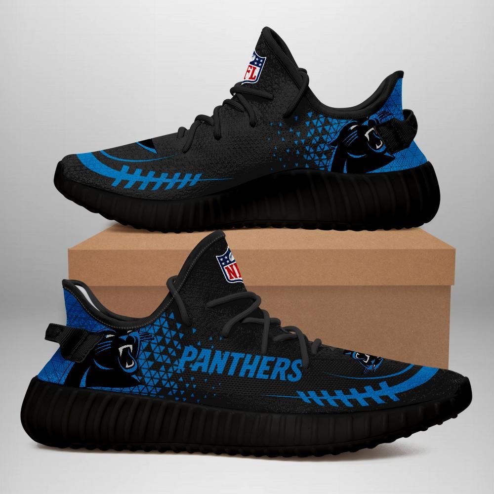 Carolina Panthers Unisex Sneaker Football Custom Shoes Carolina Panthers Yeezy Boost 350