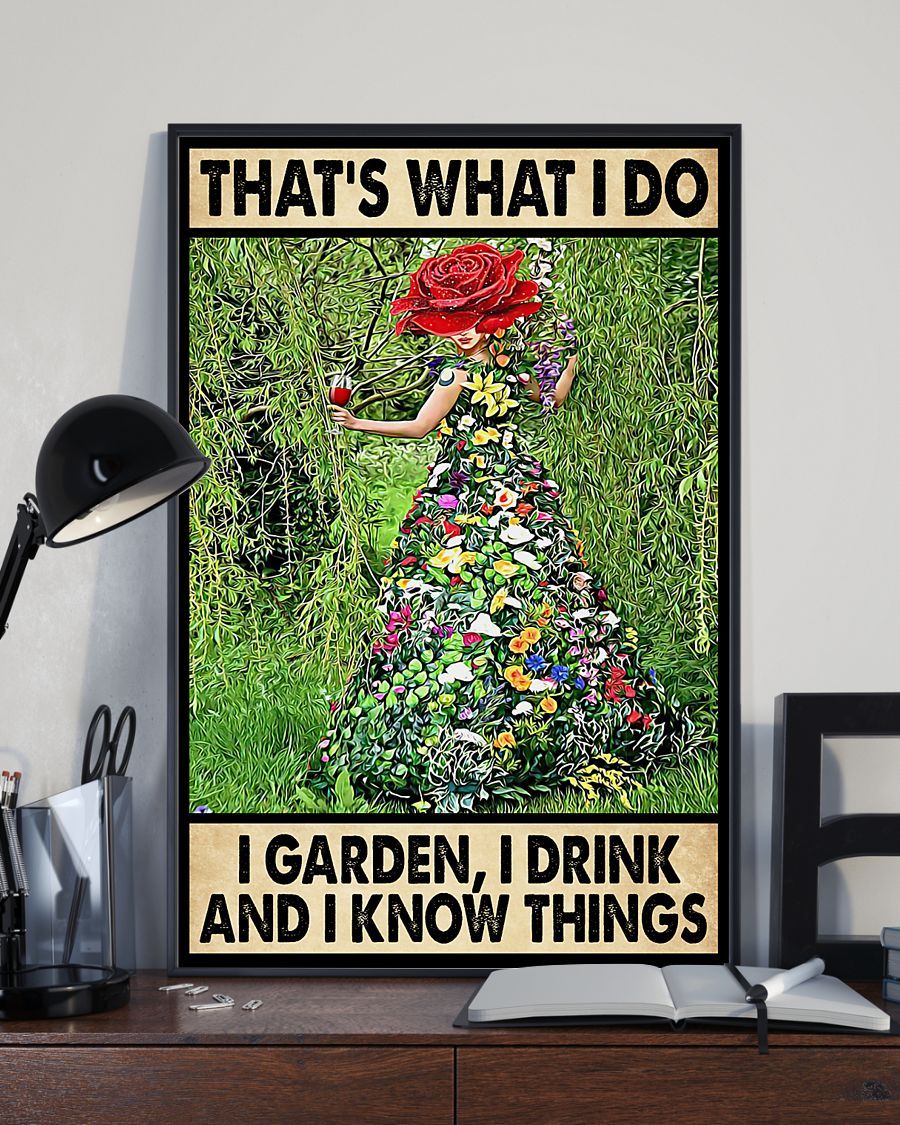 Gardening Drink Know Things Vertical Canvas And Poster | Wall Decor Visual Art