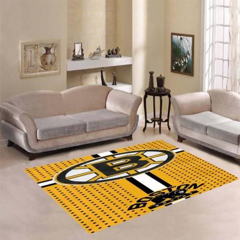 custom boston bruins hockey Living room carpet rugs