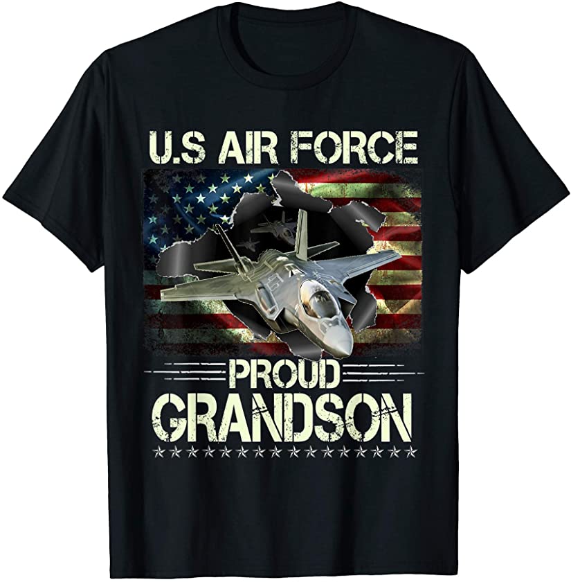 Vintage Proud Grandson US Air Force Flag T Shirt – USAF T-Shirt