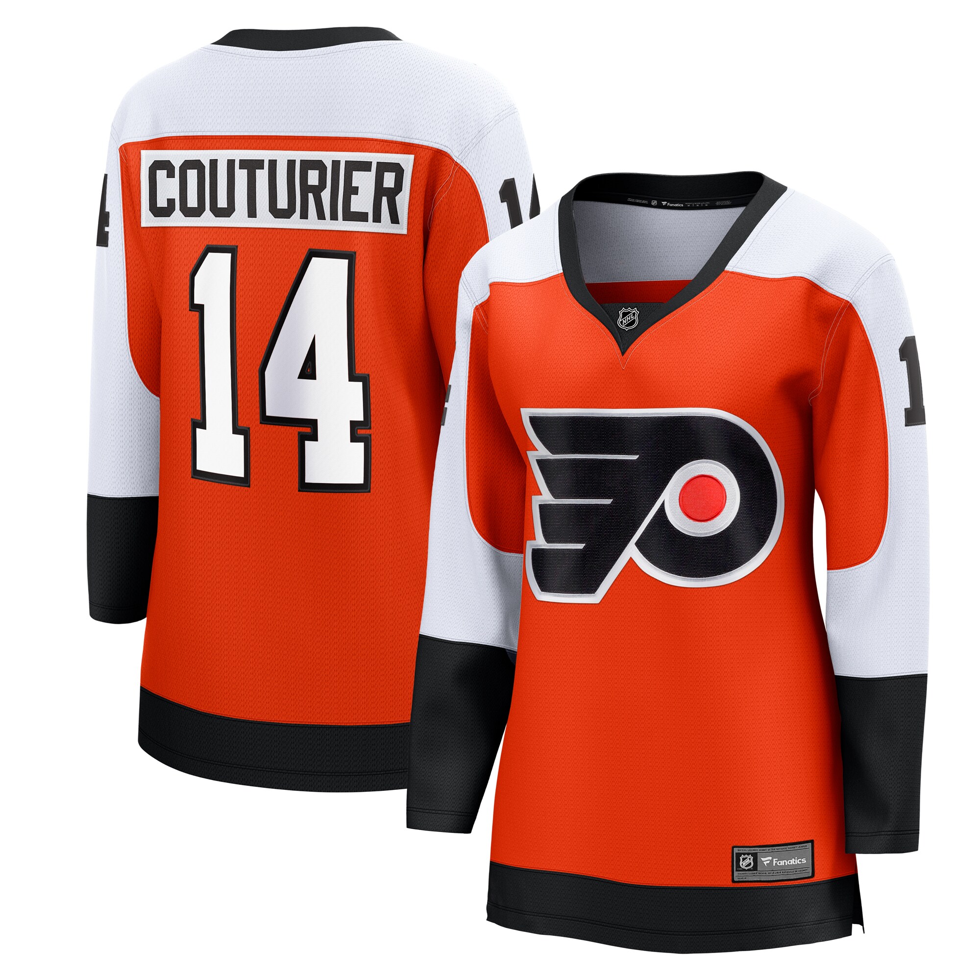 Women's Philadelphia Flyers Sean Couturier Orange Home Breakaway Player Jersey