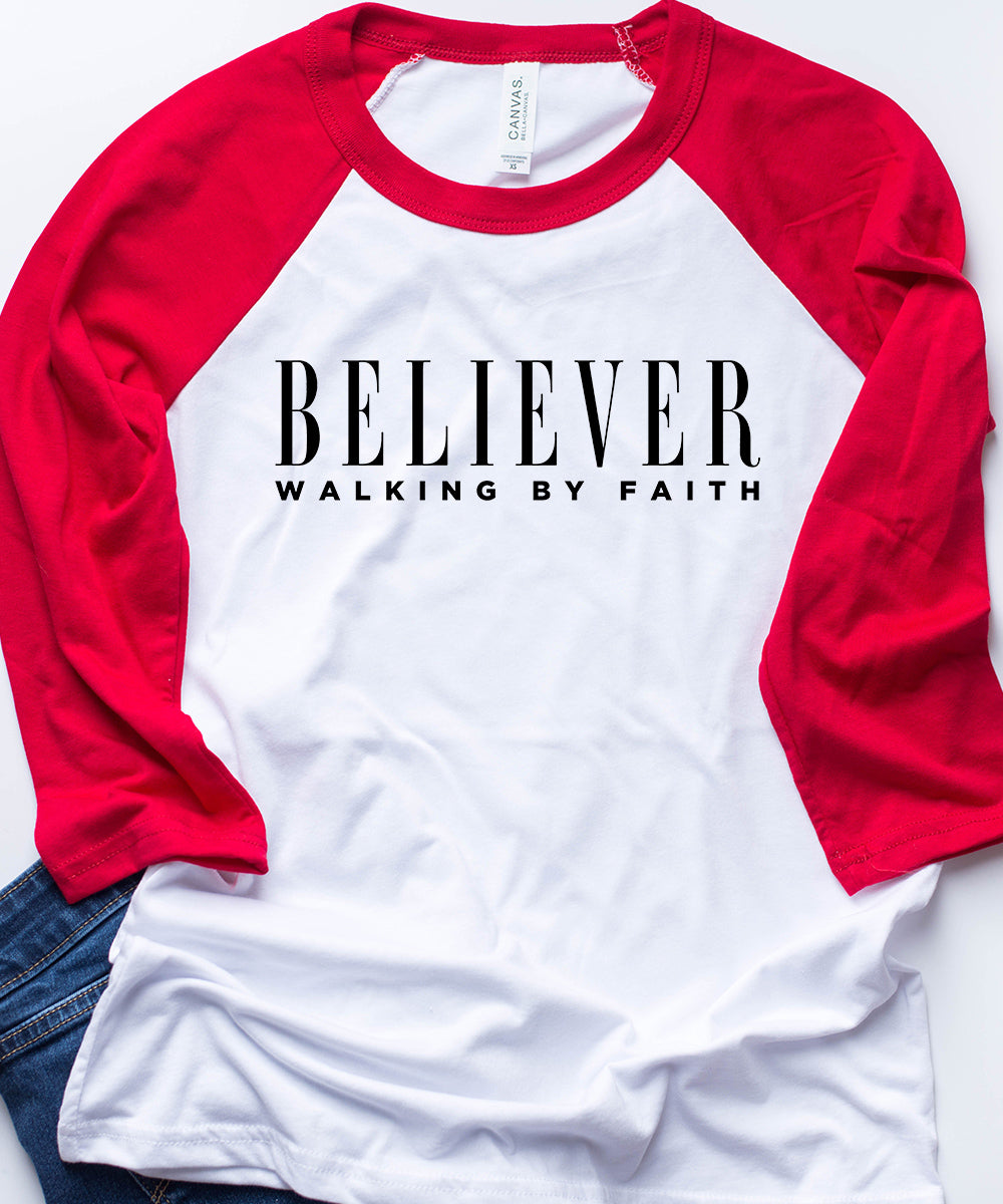 Believer Raglan Baseball Tee