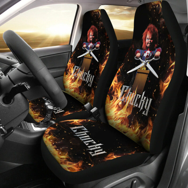 Chucky Fire Horror Halloween Car Seat Covers