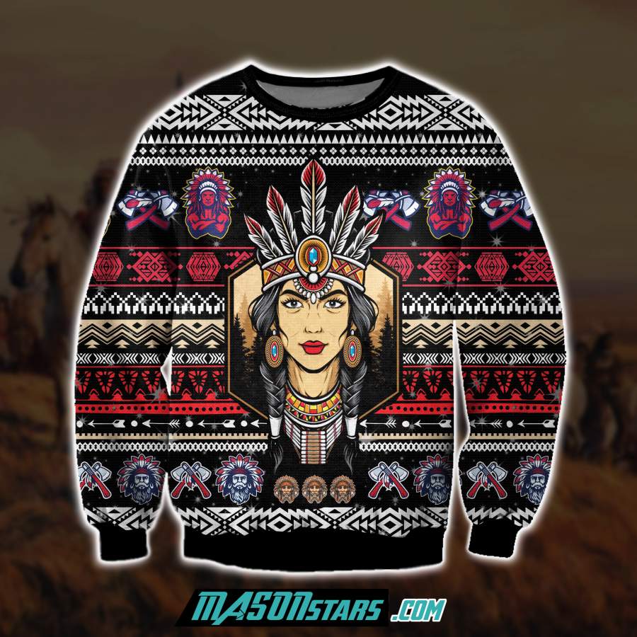 NATIVE AMERICAN 3D ALL OVER PRINT UGLY CHRISTMAS SWEATER 205