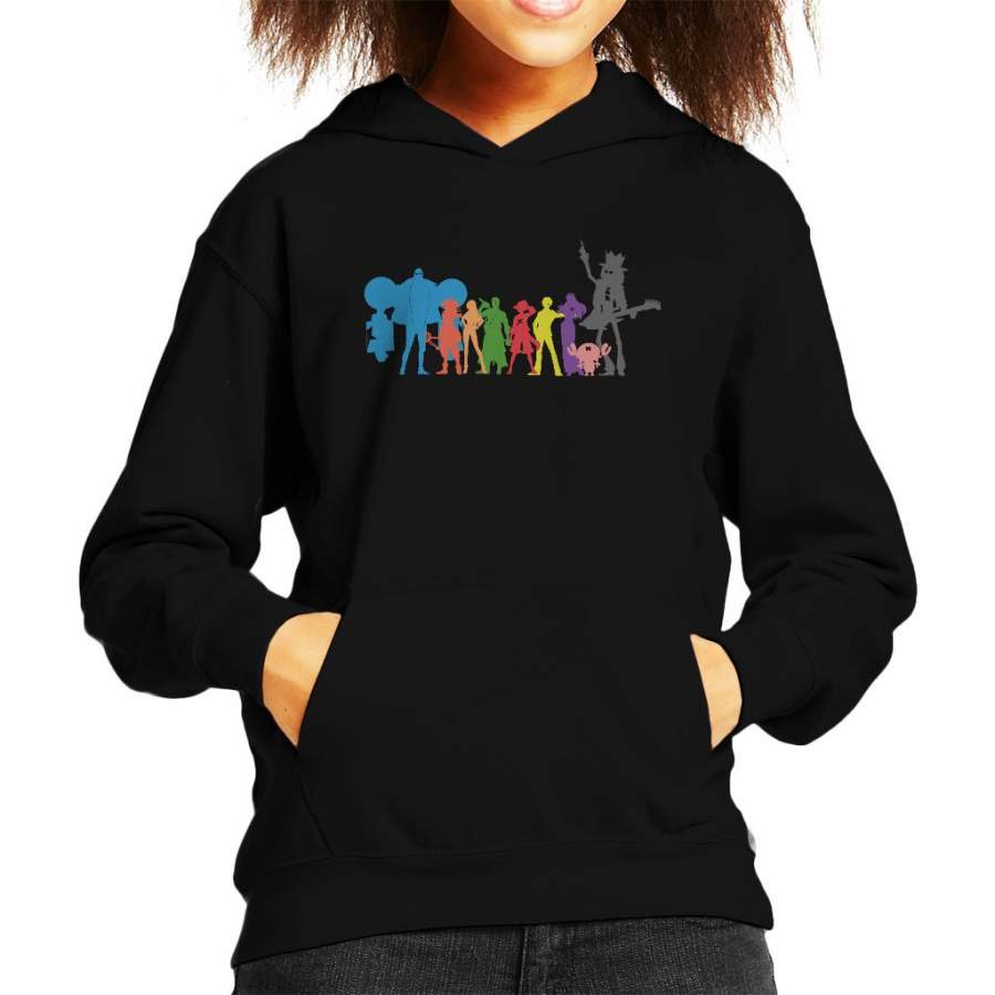 One Piece Character Line Up Silhouette Kid’s Hooded Sweatshirt