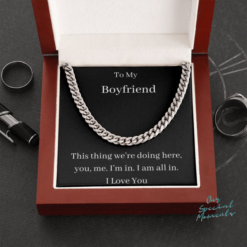 Valentines Day Gifts For Him, Cuban Necklace For Husband/Boyfriend, This Thing We Were Doing Here