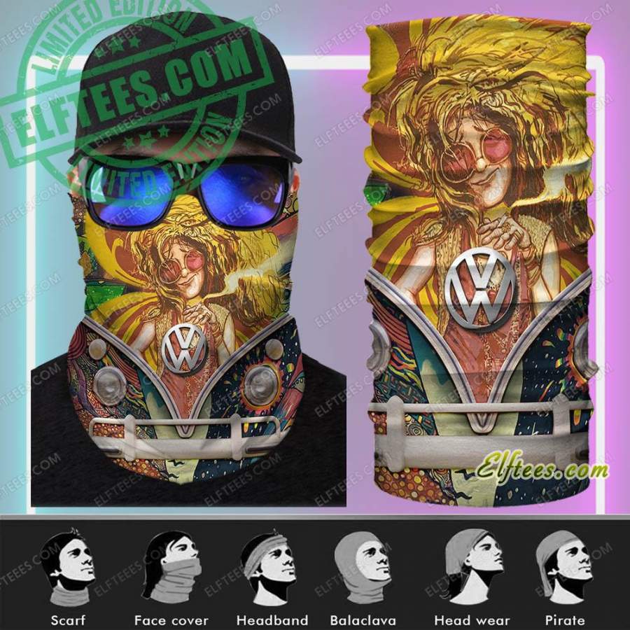 Volkswagen Janis Joplin Bandana Hippie Kombi Cowboy Styled Neck Gaiter Elftees Trendy Sunshade Scarf VW-JN01