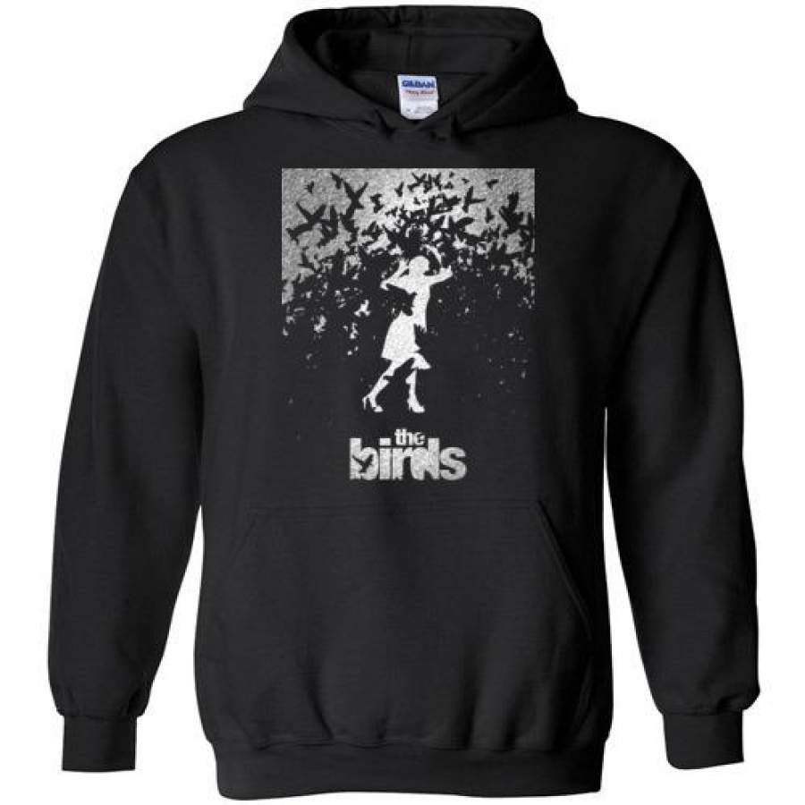 The Birds,Movie 1963,horror thriller film, Alfred Hitchcock,v1,Gildan Heavy Blend Hoodie