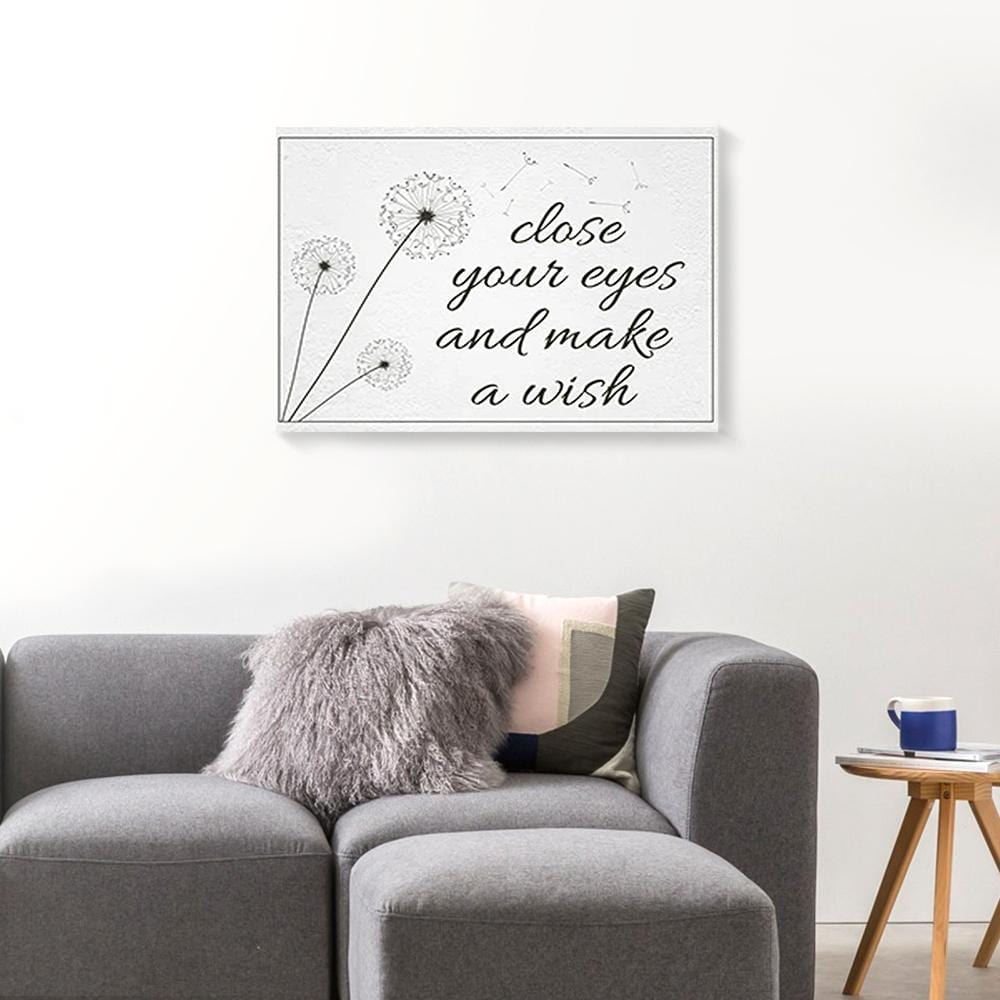 Canvas Prints Close Your Eyes And Make A Wish Dandelion Home Canvas Wall Art Home Decoration