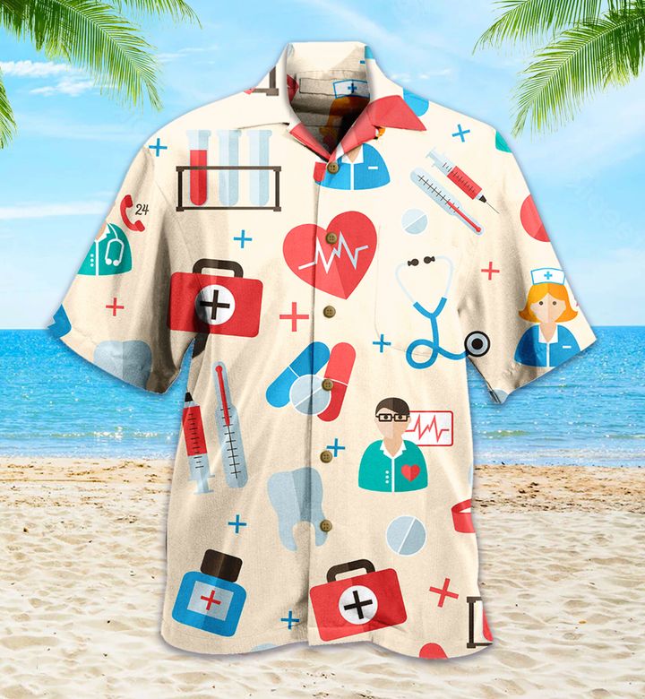 Doctor Nurse Dentist Colorful Hawaii Shirt Ha93419