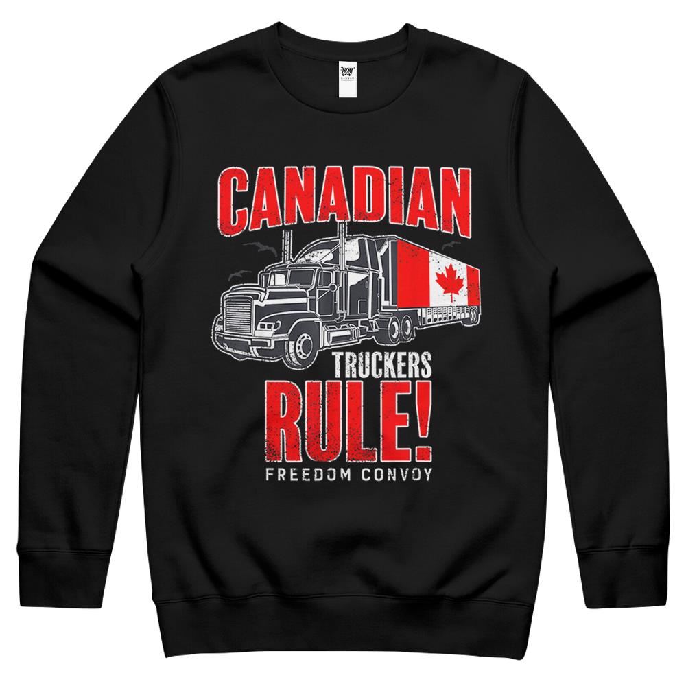 Canadian Trucker Rule Freedom Convoy 2022 Crewneck Sweatshirt