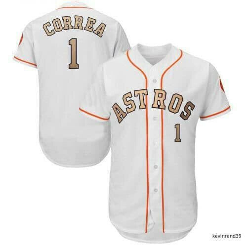 Carlos Correa #1 Houston Astros White All Over Print Baseball Jersey For Fans – Baseball Jersey Lf