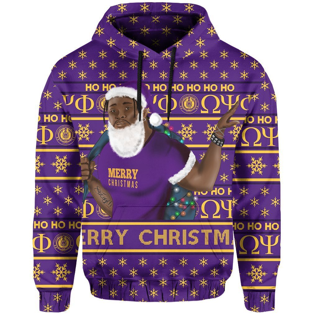 Christmas Omega Psi Phi Hoodie Best Purple J1