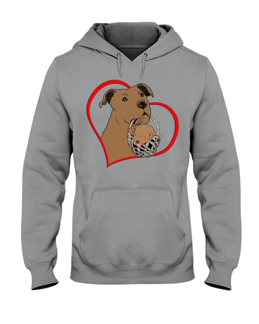 Pitbull Mother And Puppy Gifts For Dog Lovers Hoodie