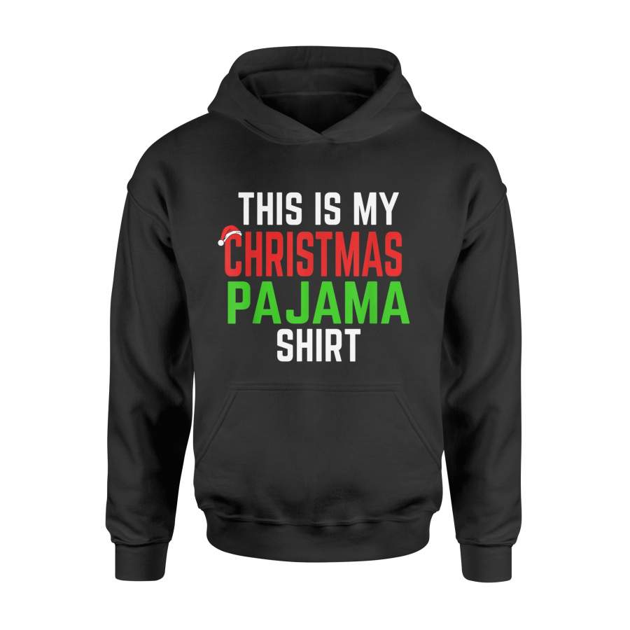 Christmas Pajama Shirt -Ugly Sweater Style Christmas T-shirt – Standard Hoodie