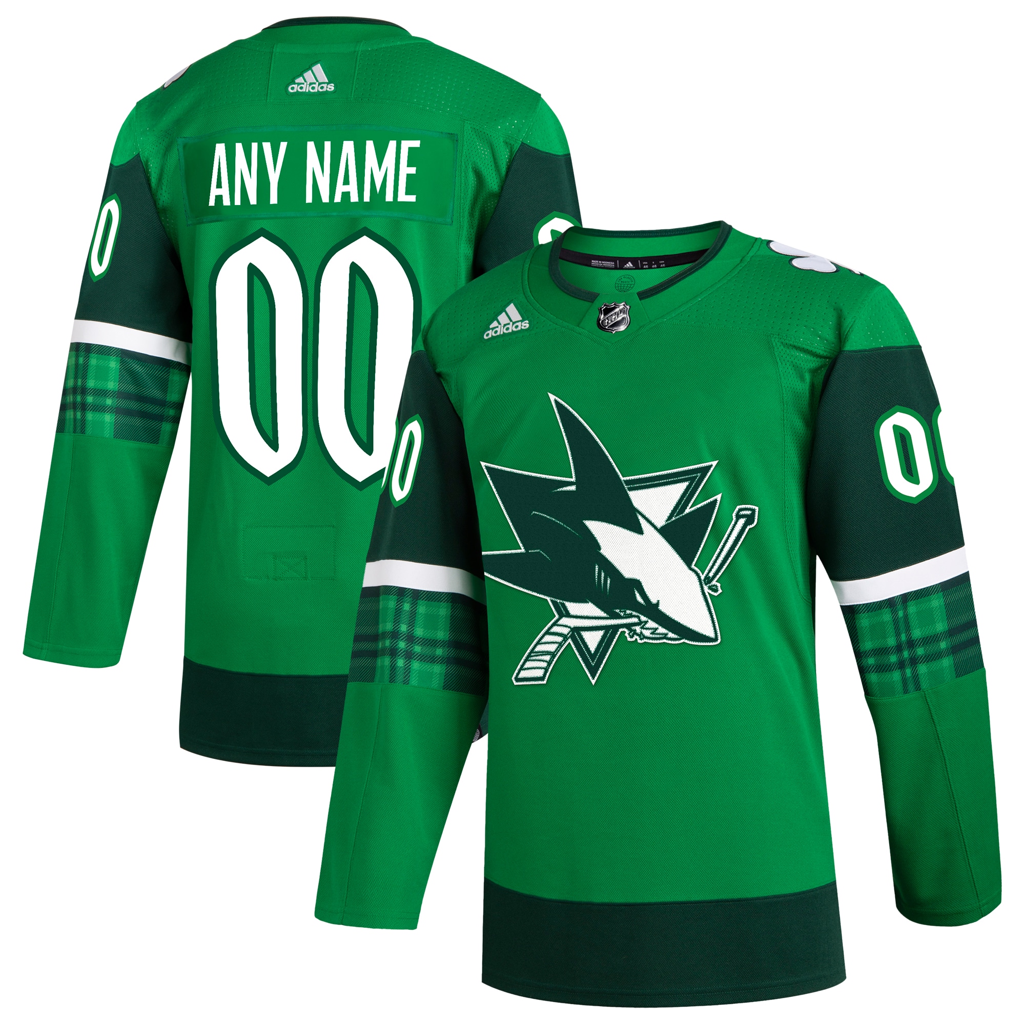 San Jose Sharks St. Patrick's Day Authentic Custom Jersey – Kelly Green