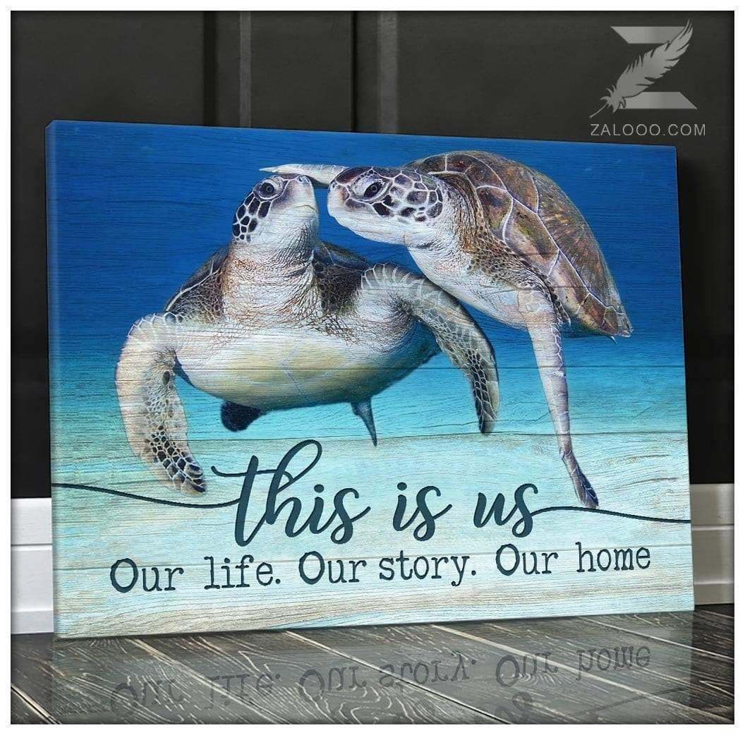 Canvas – Turtle – This Is Us Gift For Family, Wall Art Decor, Canvas Print, Home Decor