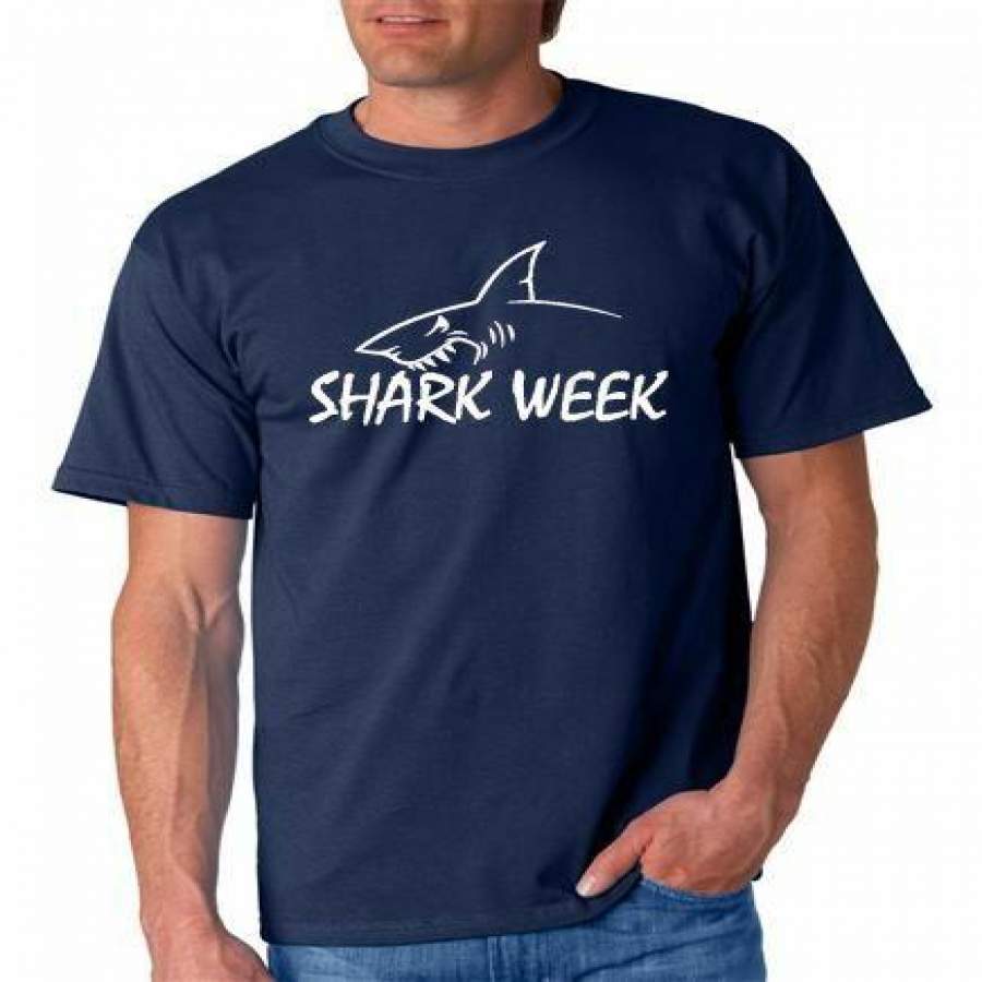 SHARK WEEK Discovery Channel awesome T Shirt Mens Womens TV Popular show july 5