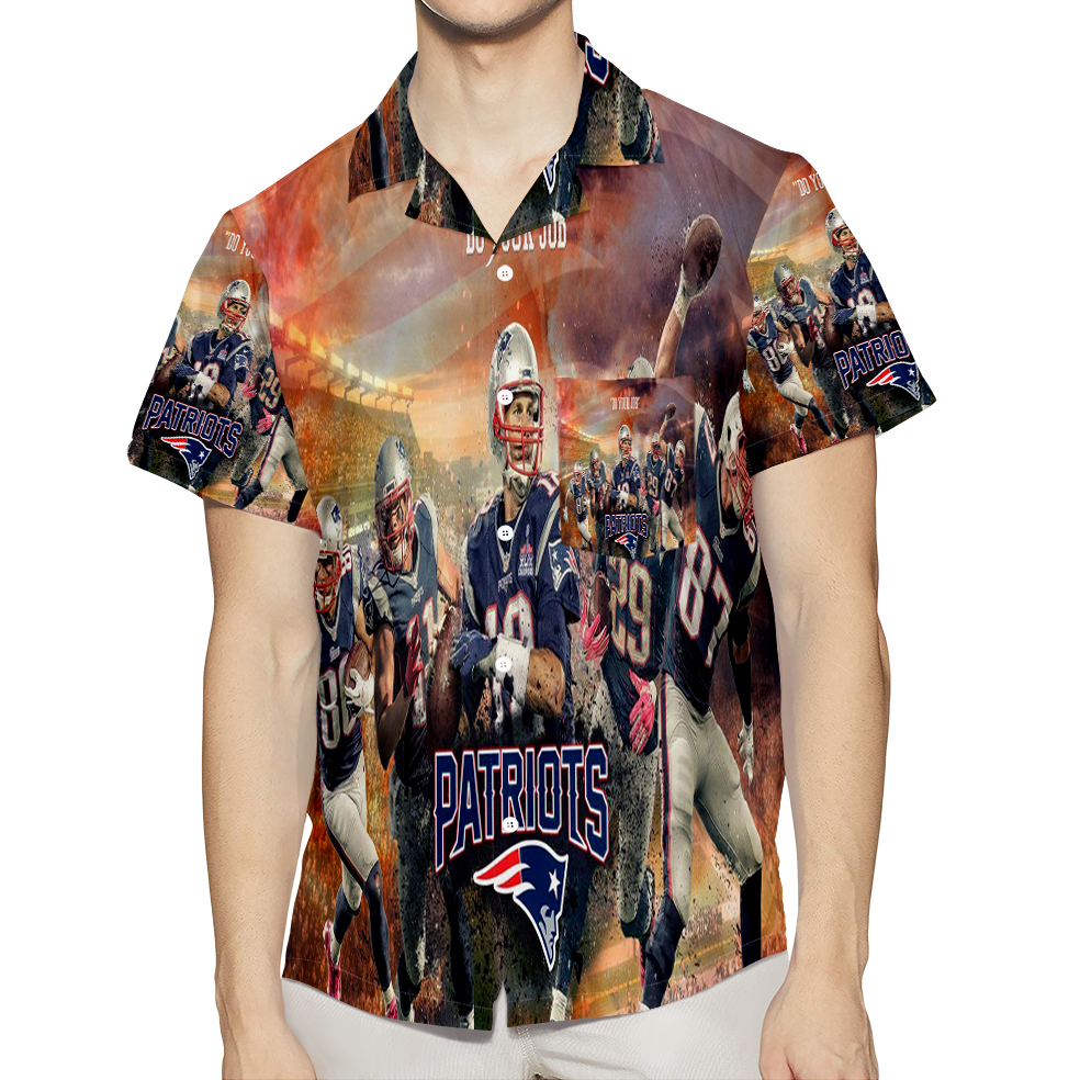 New England Patriots Do Your Job Players 3D All Over Print Summer Beach Hawaiian Shirt With Pocket