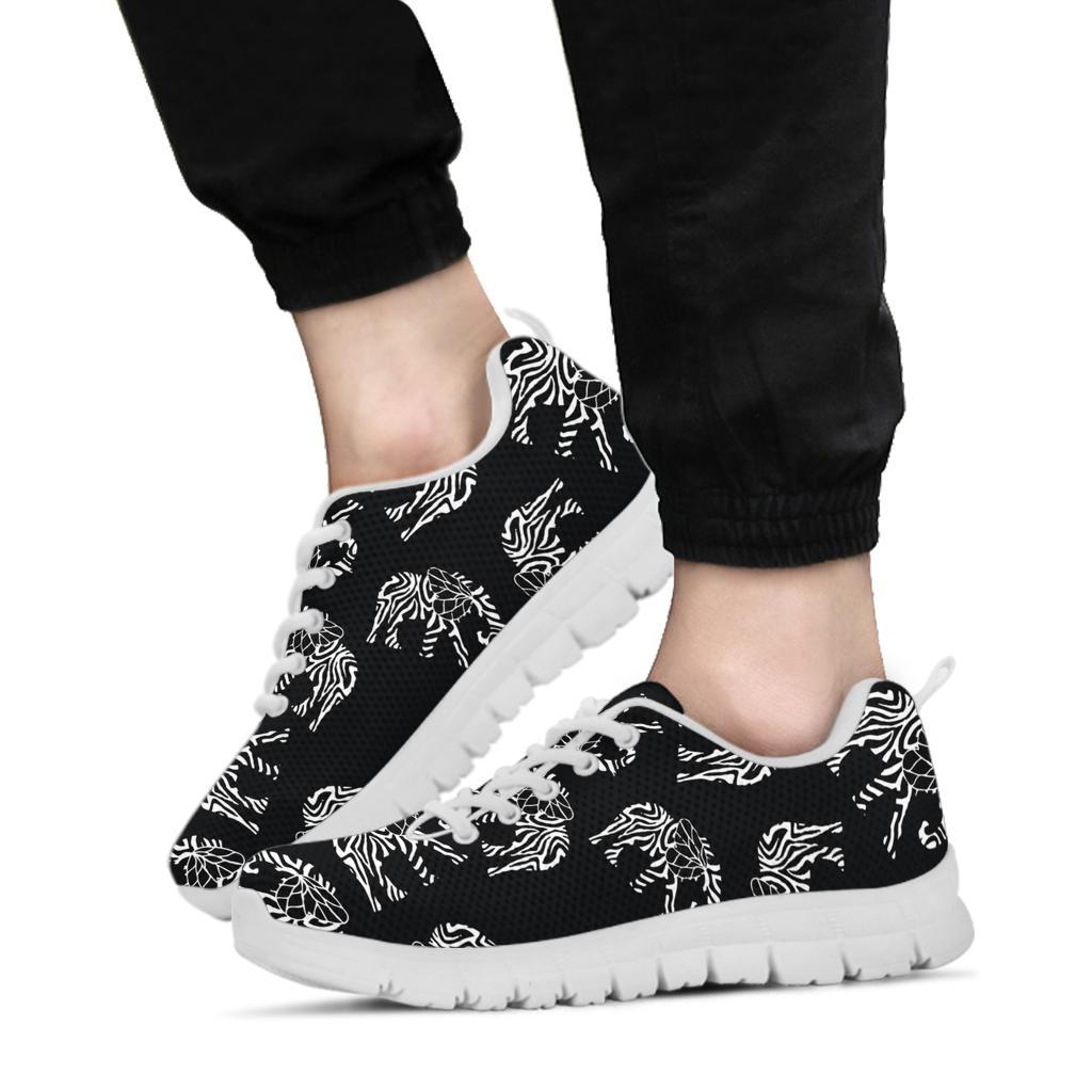 Elephant Tribal Sneakers White