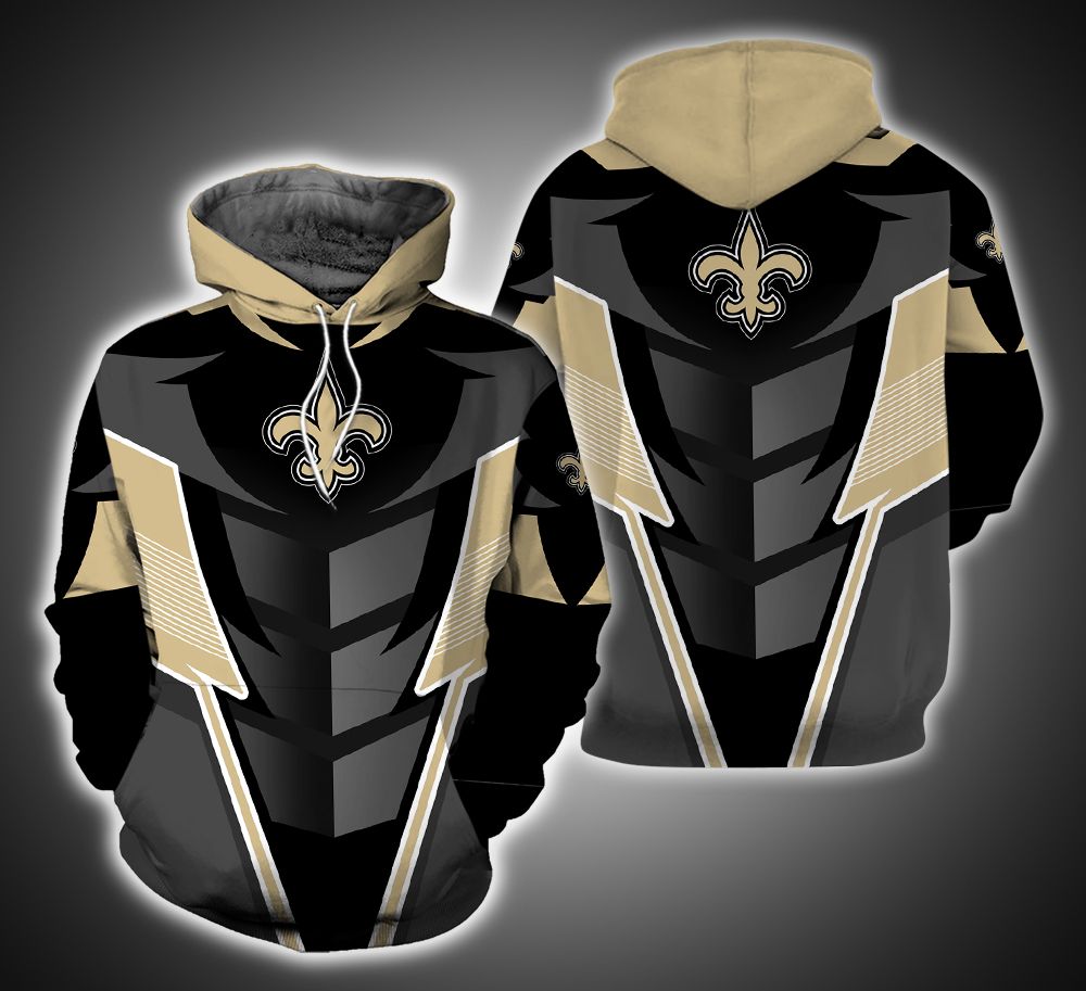 New Orleans Saints Armor 3D Printed Hoodie