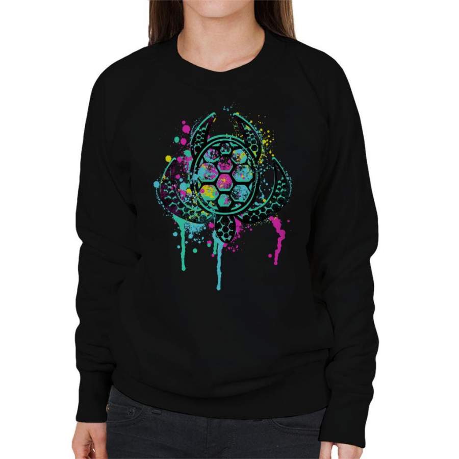 Turtle Soul Paint Splatter Women’s Sweatshirt