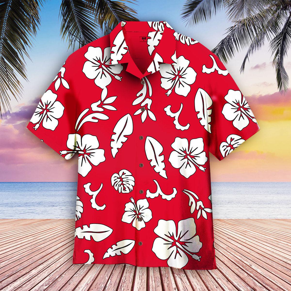 Flowers Leaves Pattern Hawaii Shirt For Men Women Ha30988