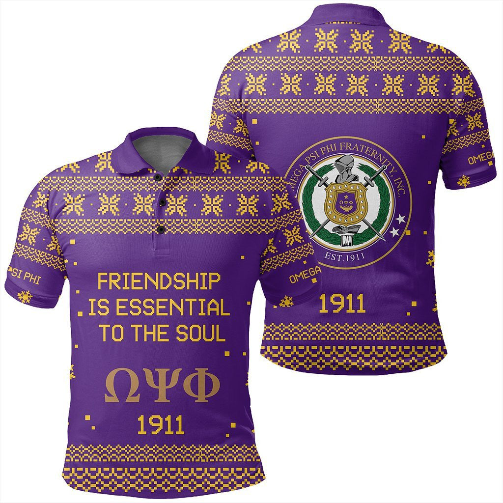 Fraternity Polo – Omega Psi Phi Xmas Motto Polo Shirt