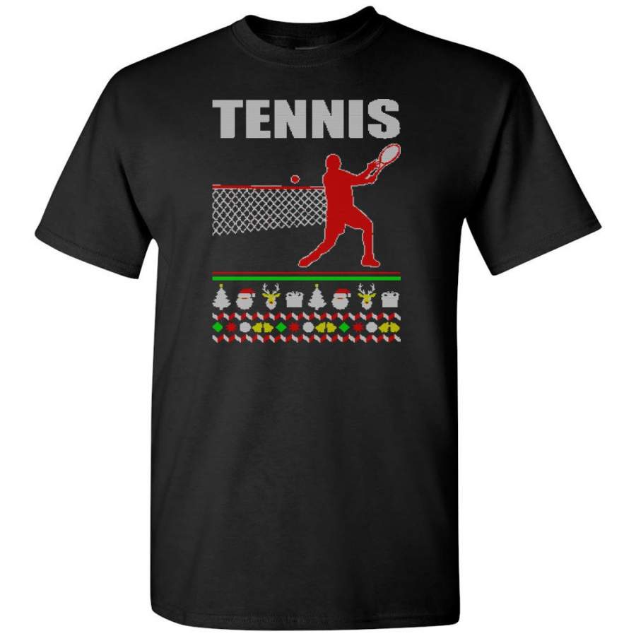 Tennis Ugly Christmas Sweater – Short Sleeve T-Shirt