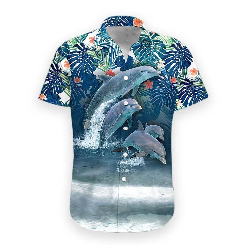 Gearhumans 3D Dolphin Hawaii Shirt