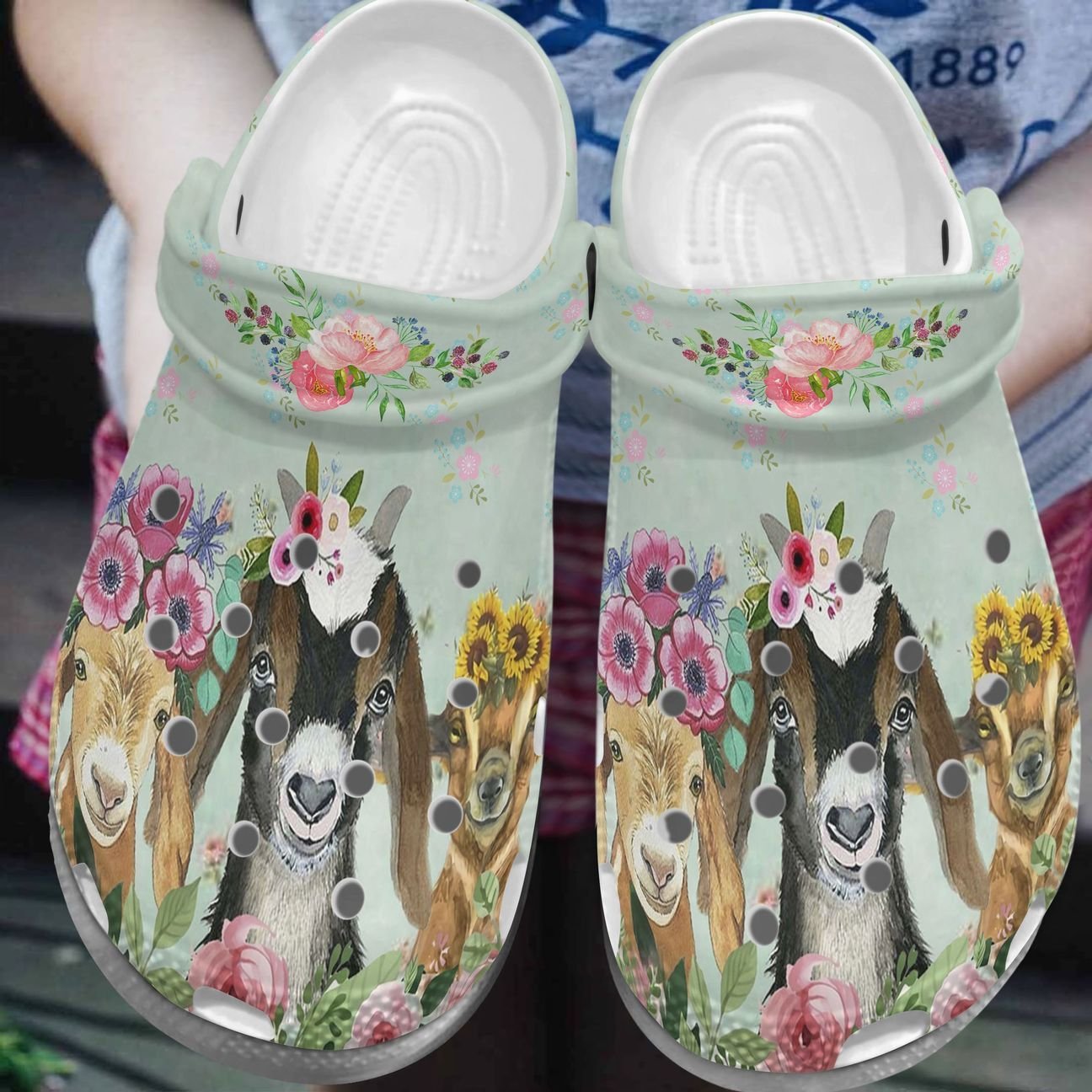 Goat Personalize Clog, Custom Name, Text, Fashion Style For Women, Men, Kid, Print 3D Three Little Goats