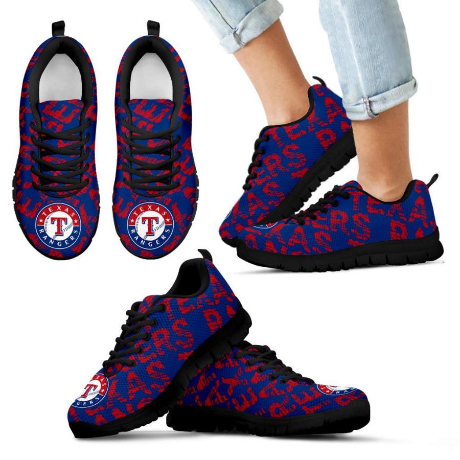 Vintage Logo Beautiful Texas Rangers Sneakers