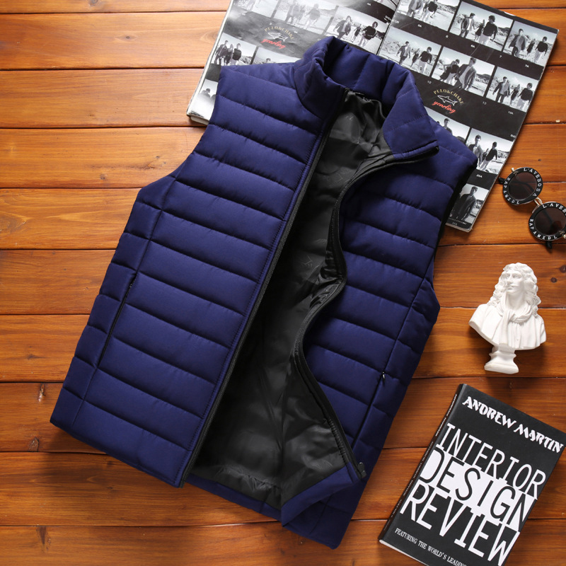 Women Sleeveless Vest Jackets Winter Fashion women Cotton-Padded Vest Coats Men Stand Collar Warm Waistcoats Clothing alx