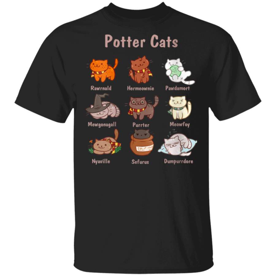 Potter Cats Cute Harry Pawter Kitten Gift for Cats Lover  Shirt G500 Gildan 5.3 oz. T-Shirt