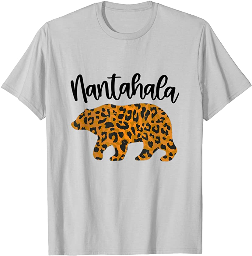 Nantahala Tennessee Leopard Print Bear Southern Mountains T-Shirt