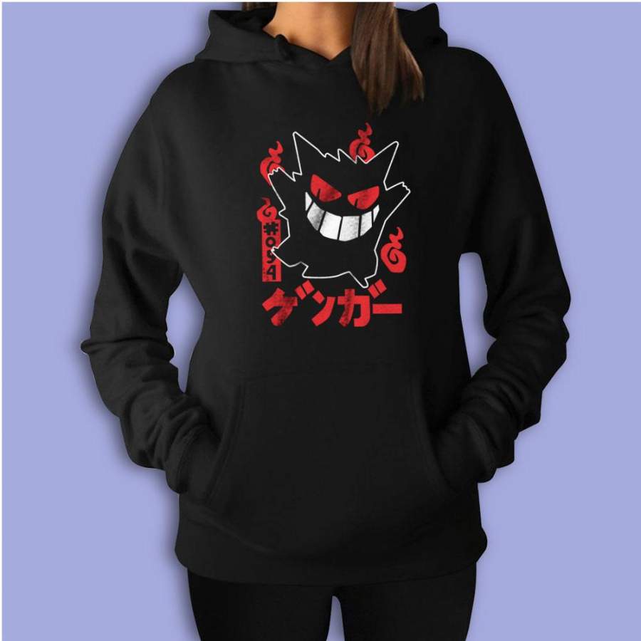 Gengar Pokemon Mega Gengar Women Hoodie T-Shirt