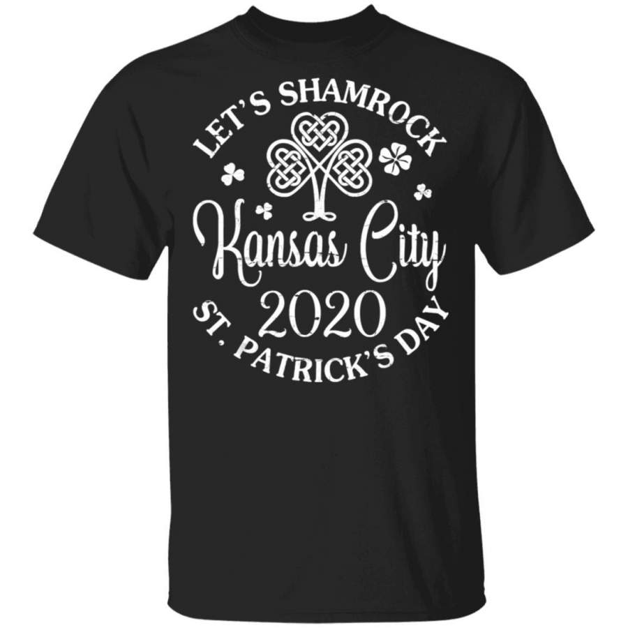 Let’s Shamrock Kansas City 2020 Happy Saint Patrick’s Day T Shirt Saint Paddys Patricks Tshirt Lucky Shirts Drink Green Beer Irish Gifts Funny Tee